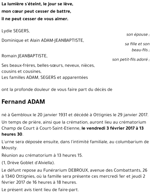 Fernand ADAM