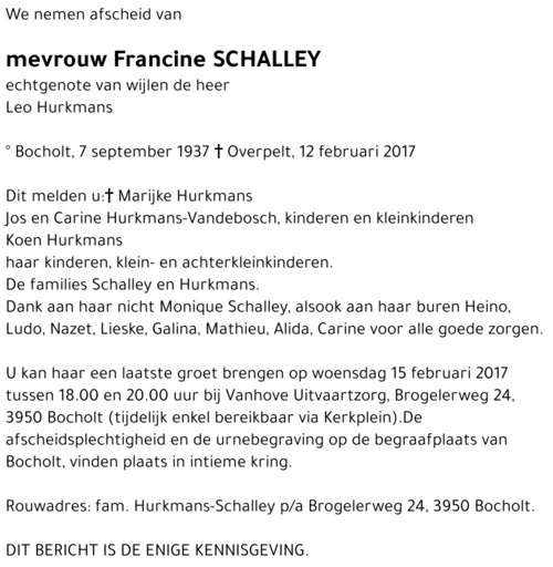 Francine Schalley