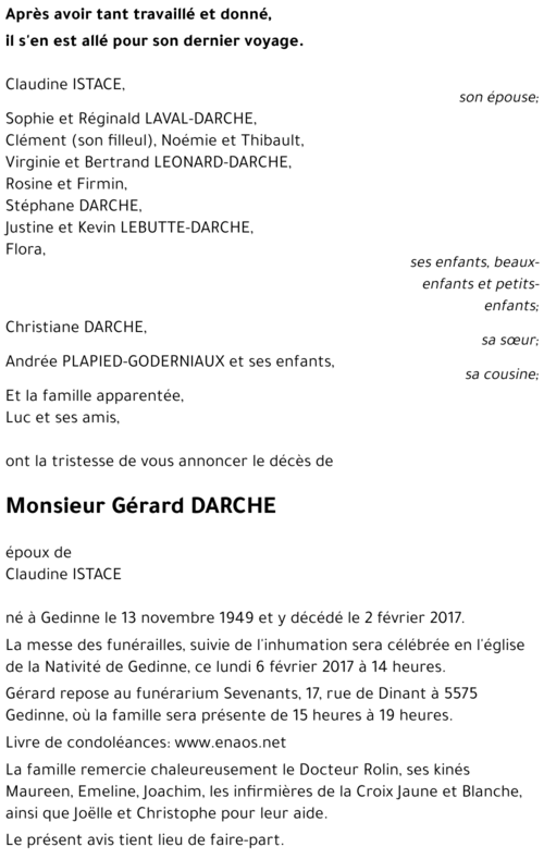 Gérard DARCHE