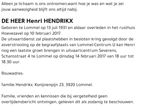 Henri Hendrikx