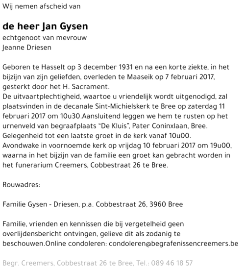 Jan Gysen