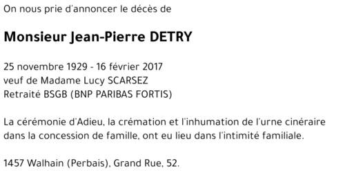 Jean-Pierre DETRY