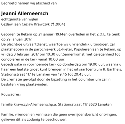 Jeanni Allemeersch