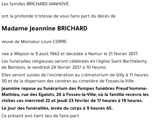 Jeannine BRICHARD