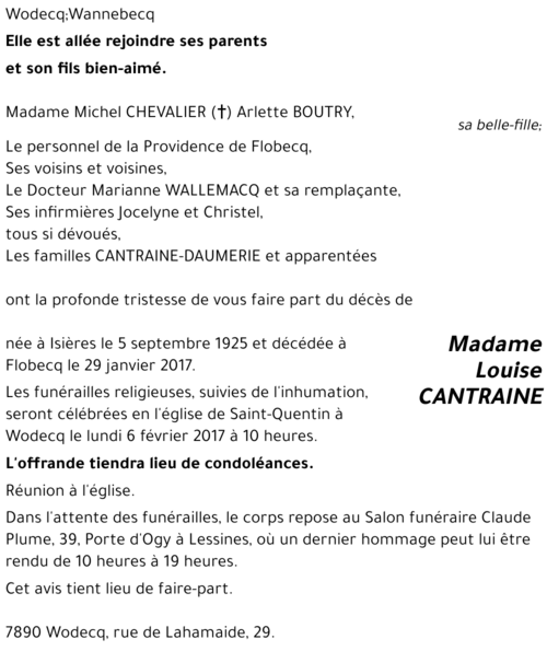 Louise Cantraine