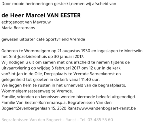 Marcel Van Eester