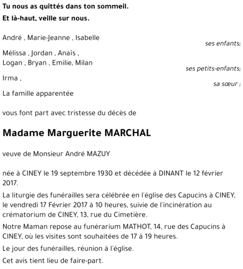 Marguerite MARCHAL