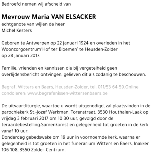 Maria Van Elsacker
