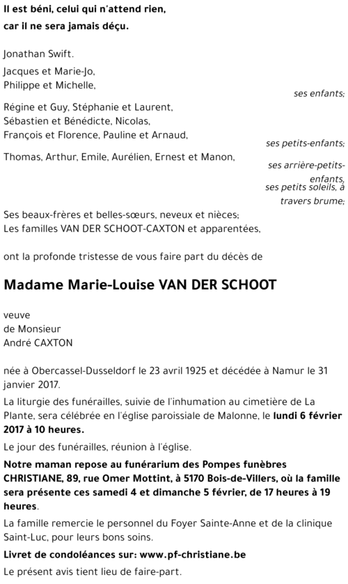 Marie-Louise VAN DER SCHOOT