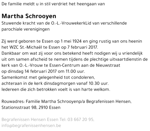 Martha Schrooyen
