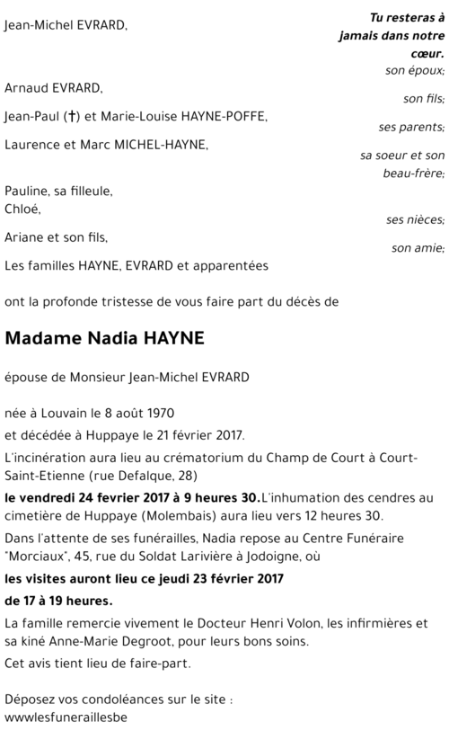 Nadia HAYNE