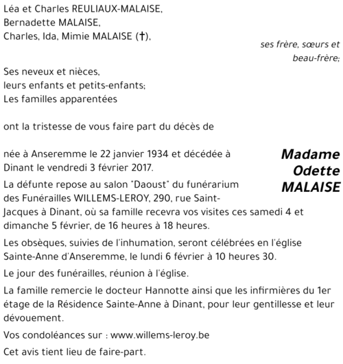Odette MALAISE
