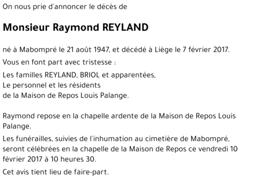 Raymond REYLAND
