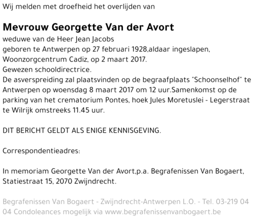 Georgette Van der Avort