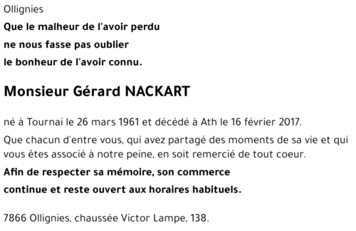Gérard NACKART