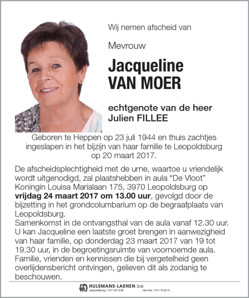 Jacqueline Van Moer