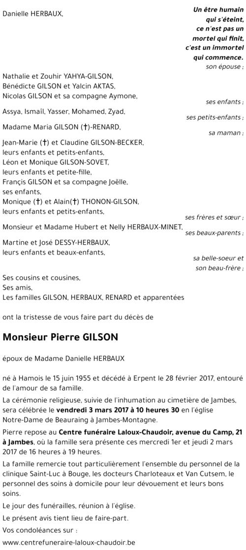 Pierre GILSON