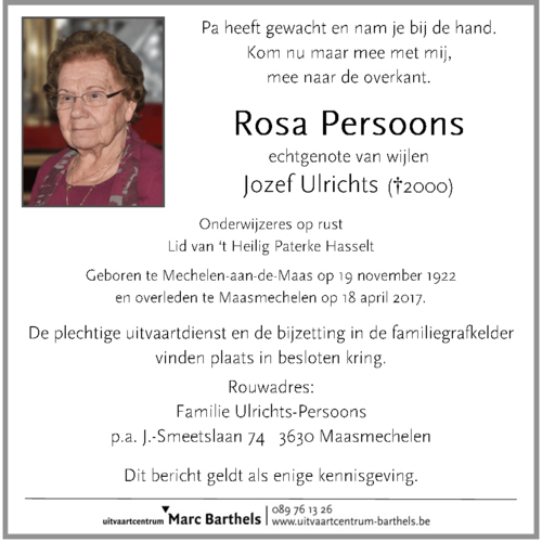 Rosa Persoons