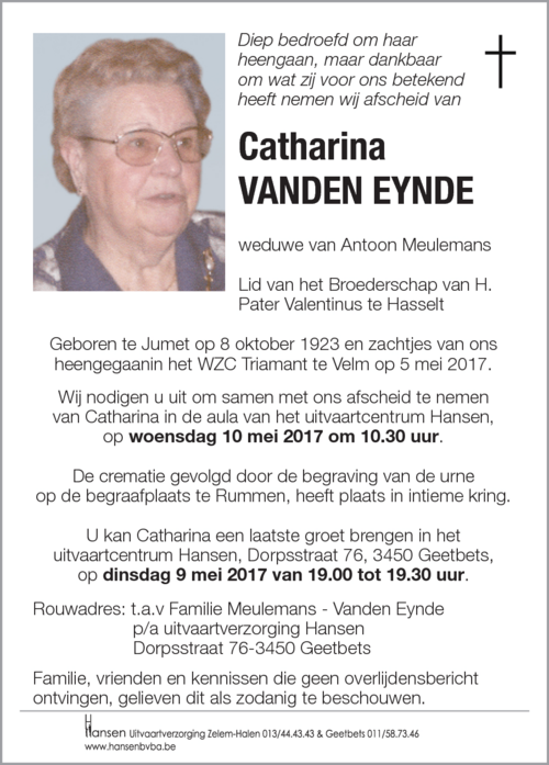 Catharina VANDEN EYNDE