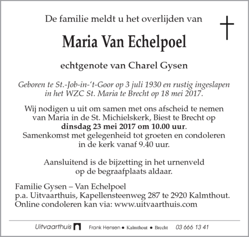 Maria Van Echelpoel