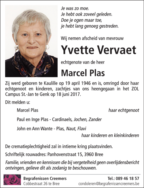 Yvette Vervaet
