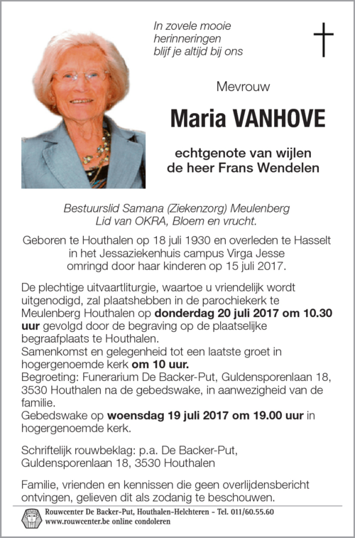 Maria Vanhove