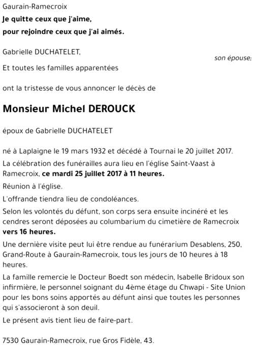 Michel DEROUCK