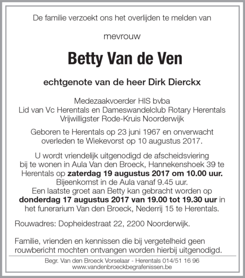 Betty Van de Ven