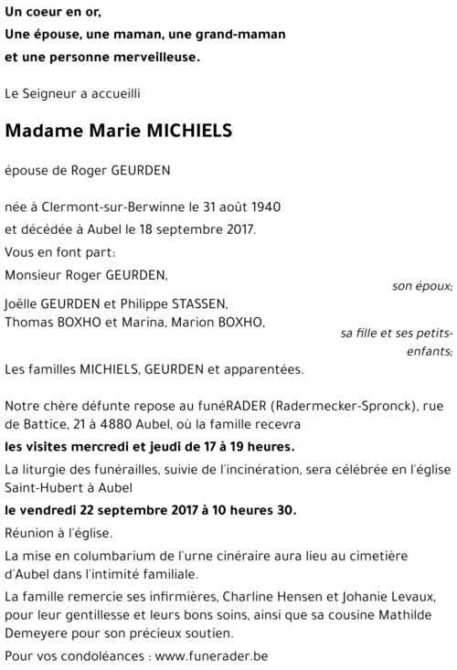 Marie MICHIELS