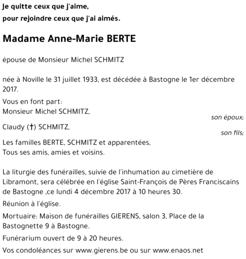 Anne-Marie BERTE