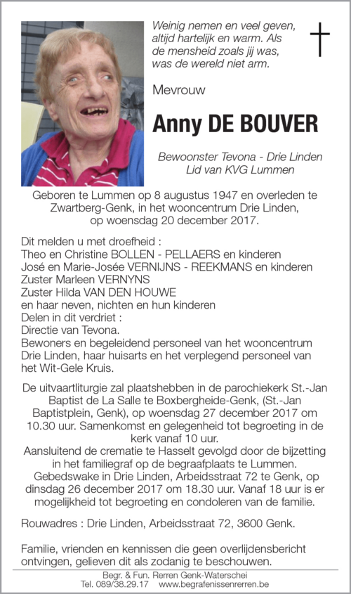 Anny DE BOUVER