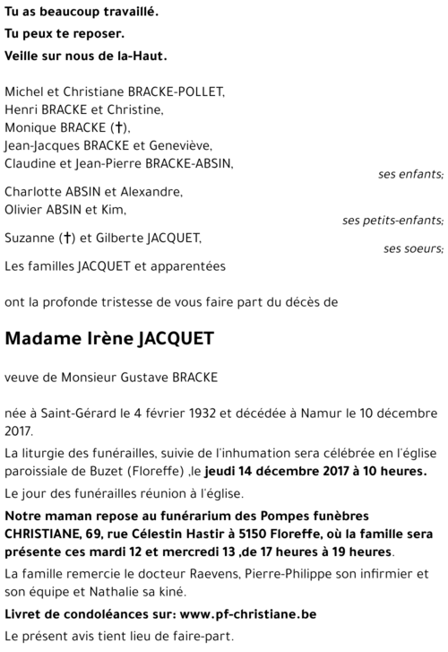 Irène JACQUET