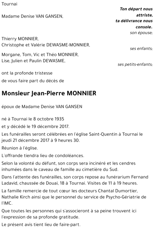 Jean-Pierre MONNIER