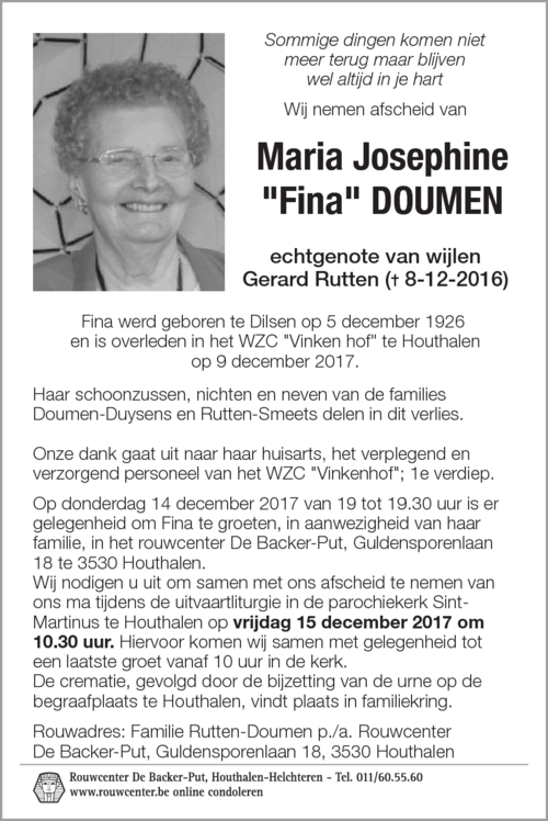 Maria Josephine Doumen