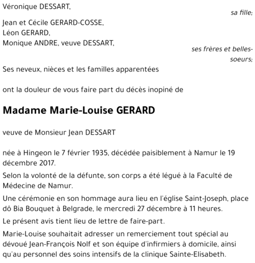 Marie-Louise GERARD