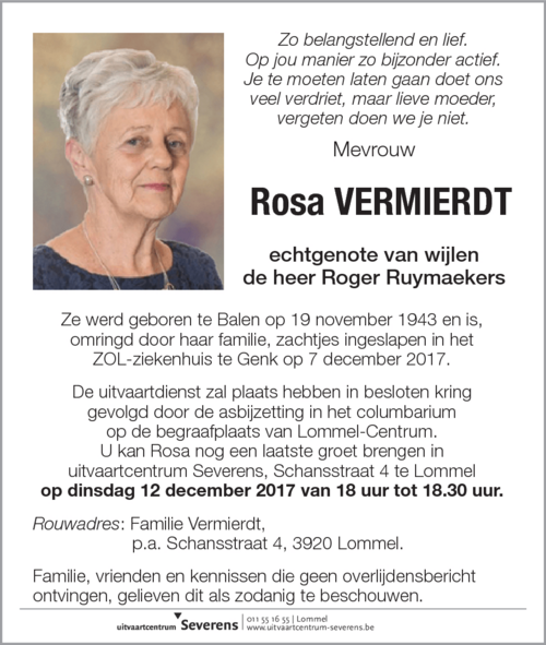 Rosa Vermierdt
