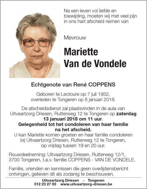 Mariette Van de Vondele