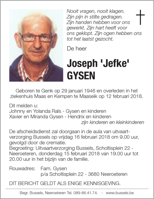 Joseph 'Jefke' GYSEN
