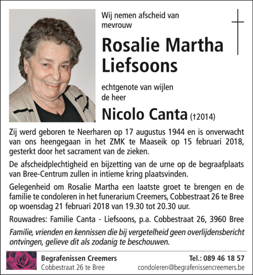 Rosalie Martha Liefsoons