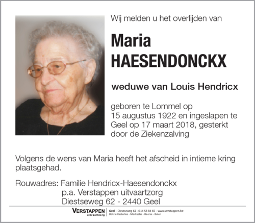 Maria Haesendonckx