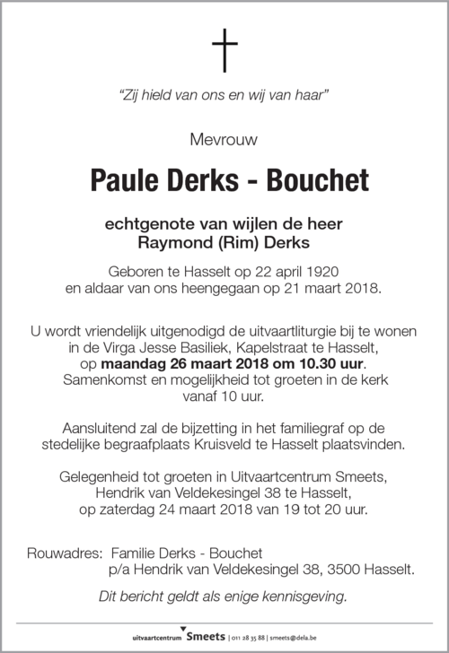 Paule Derks - Bouchet