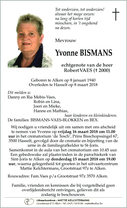 Yvonne BISMANS