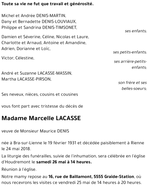Marcelle LACASSE