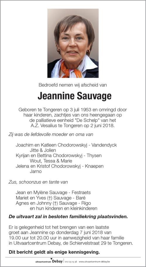 Jeannine Sauvage