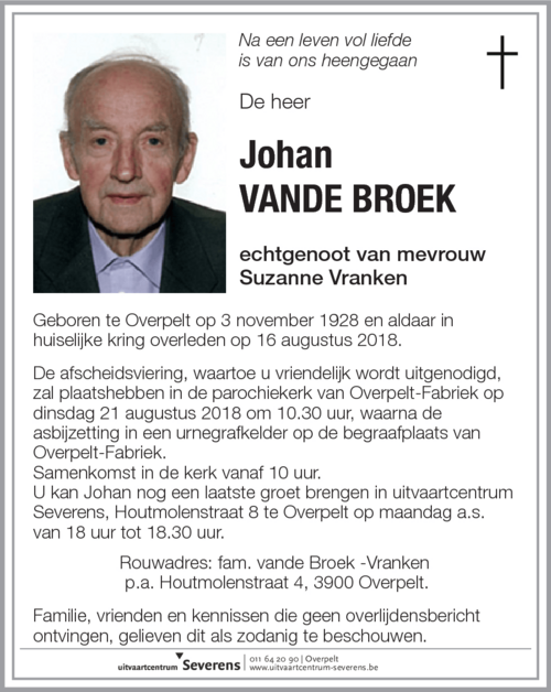 Johan vande Broek