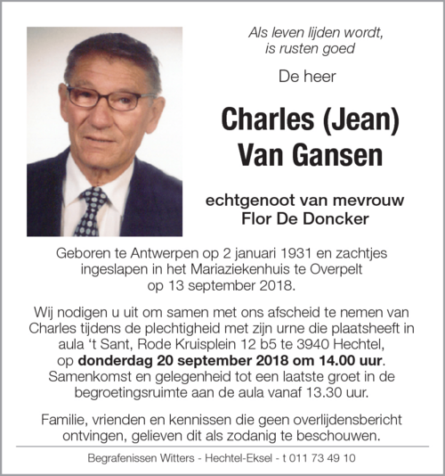Charles (Jean) Van Gansen