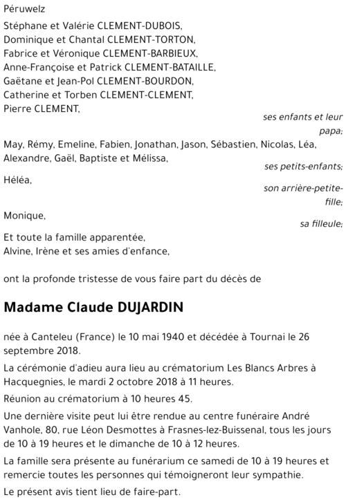 Claude DUJARDIN