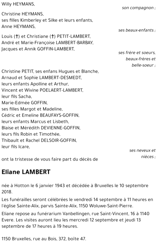 Eliane LAMBERT