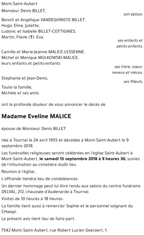 Eveline MALICE