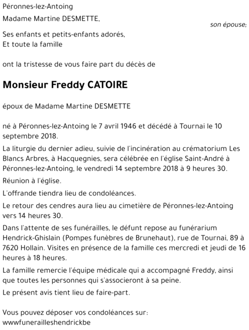Freddy CATOIRE
